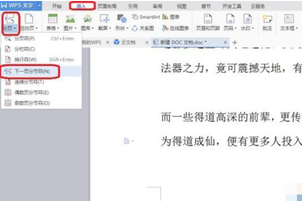 Wps怎么設(shè)置不同的頁眉?