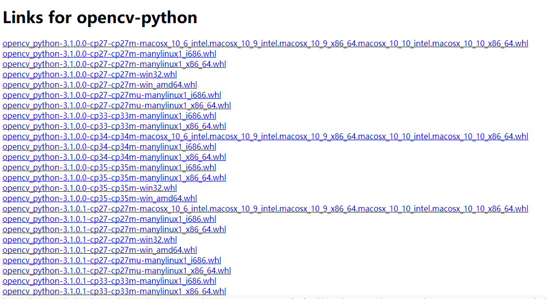 Python下opencv庫(kù)的安裝過(guò)程及問(wèn)題匯總