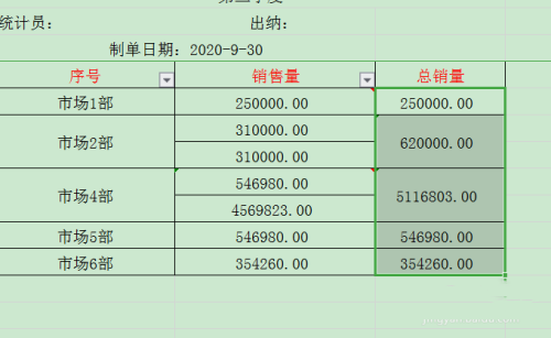 WPS怎么設置表格的不規(guī)則單元格求和？