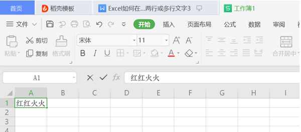 WPS在Excel的一個(gè)單元格內(nèi)輸入兩行或多行文字操作方法