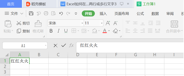 WPS在Excel的一個(gè)單元格內(nèi)輸入兩行或多行文字操作方法