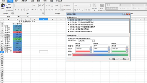 Excel 2010怎么自定義三色刻度顏色？Excel 2010自定義三色刻度顏色的方法教學
