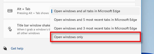 怎么阻止Windows11在Alt+Tab中顯示邊緣選項(xiàng)卡？