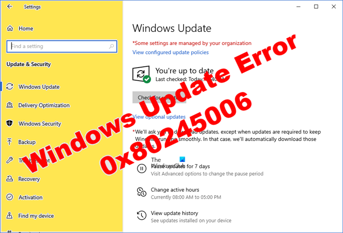 Win11系統更新失敗錯誤代碼0x80245006怎么解決？