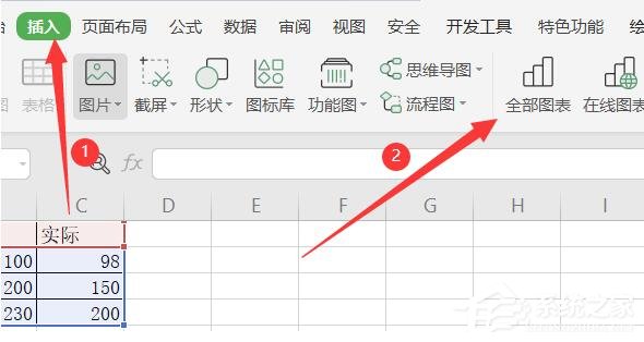wps表格中怎么轉換柱形圖？wps表格轉換柱形圖的方法
