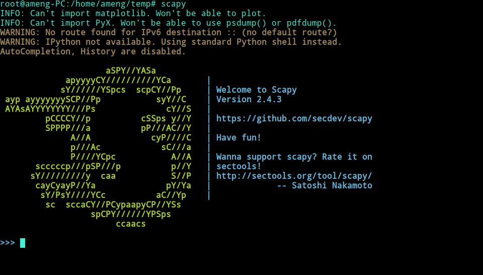 python使用scapy模塊實(shí)現(xiàn)ping掃描的過程詳解
