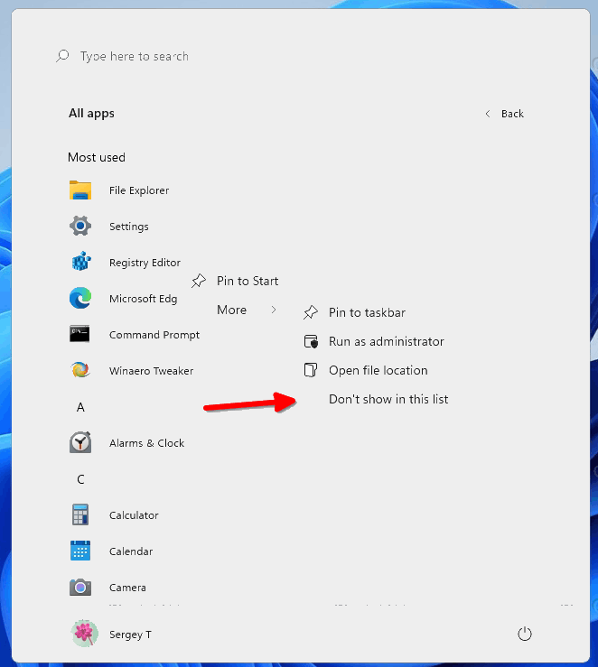 如何在Windows11“開始”菜單中隱藏或顯示最常用的應用程序？