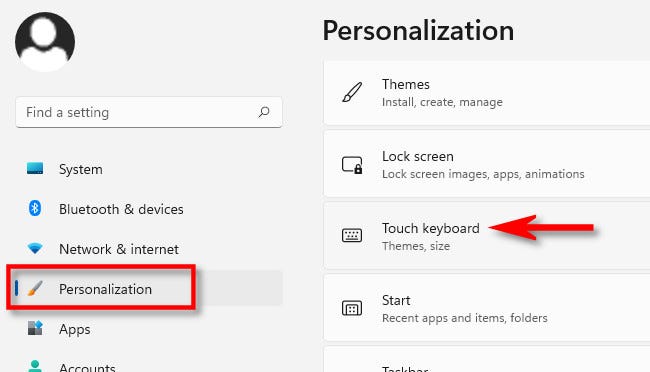 怎么在Windows11上更改觸摸鍵盤主題？
