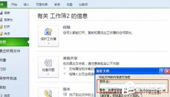 excel 2010怎么加密文檔?excel 2010加密文檔的方法