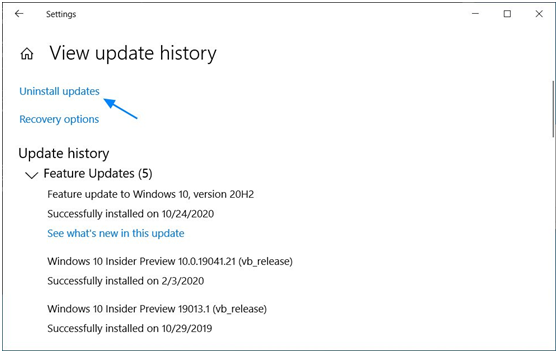 如何卸載Win10 20H2版本,并降級到以前的版本?