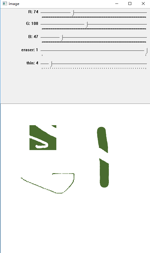 Python下使用Trackbar實(shí)現(xiàn)繪圖板