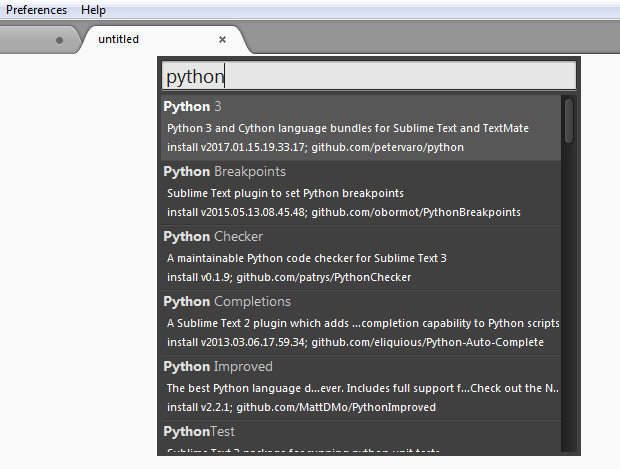 如何在sublime編輯器中安裝python