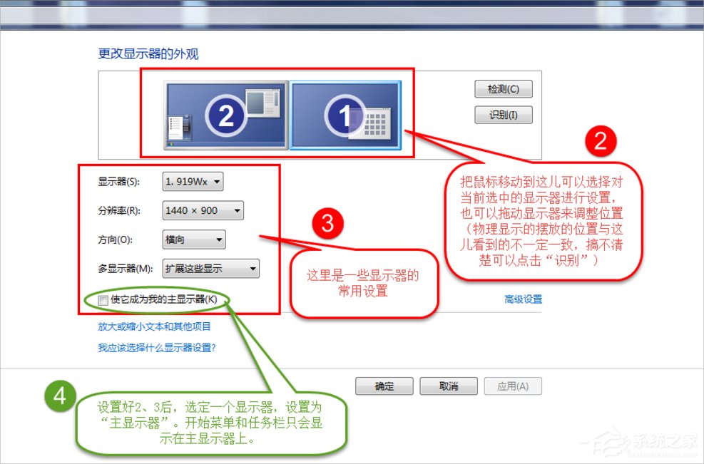 Win7系統雙屏顯示設置的方法