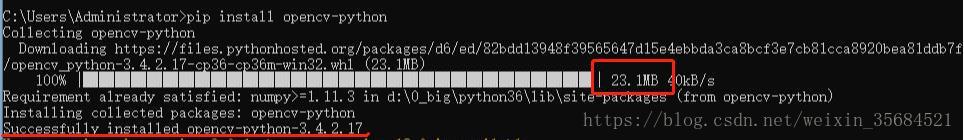 Window系統(tǒng)下Python如何安裝OpenCV庫(kù)