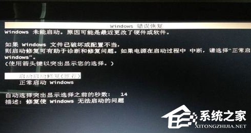 Win7系統(tǒng)出現(xiàn)Windows錯誤恢復該怎么辦？