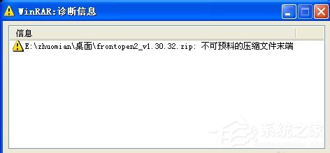 WinXP解壓文件提示不可預(yù)料的壓縮文件末端怎么辦?