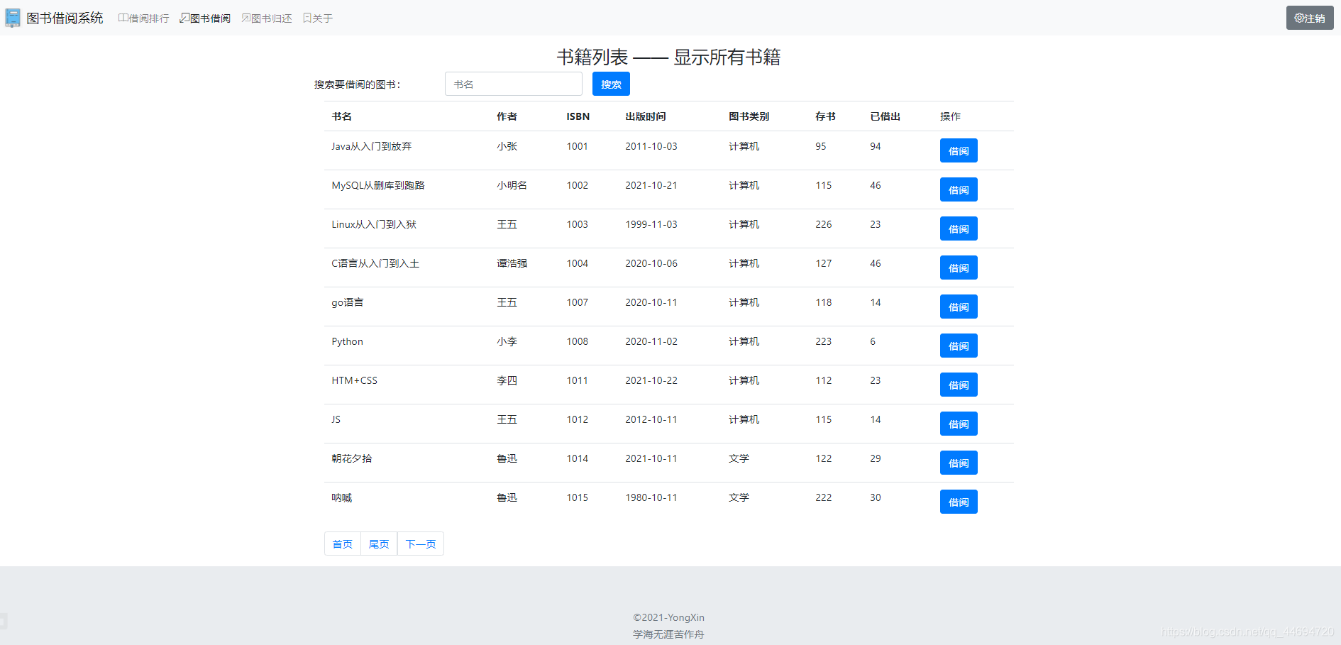 基于Java SSM框架開發(fā)圖書借閱系統(tǒng)源代碼