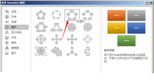 PPT中使用SmartArt制作循環(huán)關(guān)系圖具體操作步驟