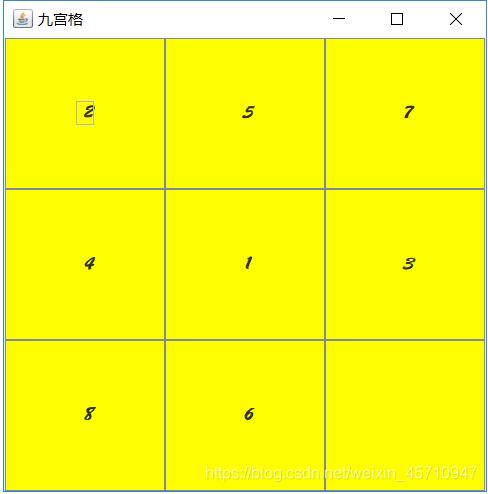 java實現(xiàn)九宮格游戲