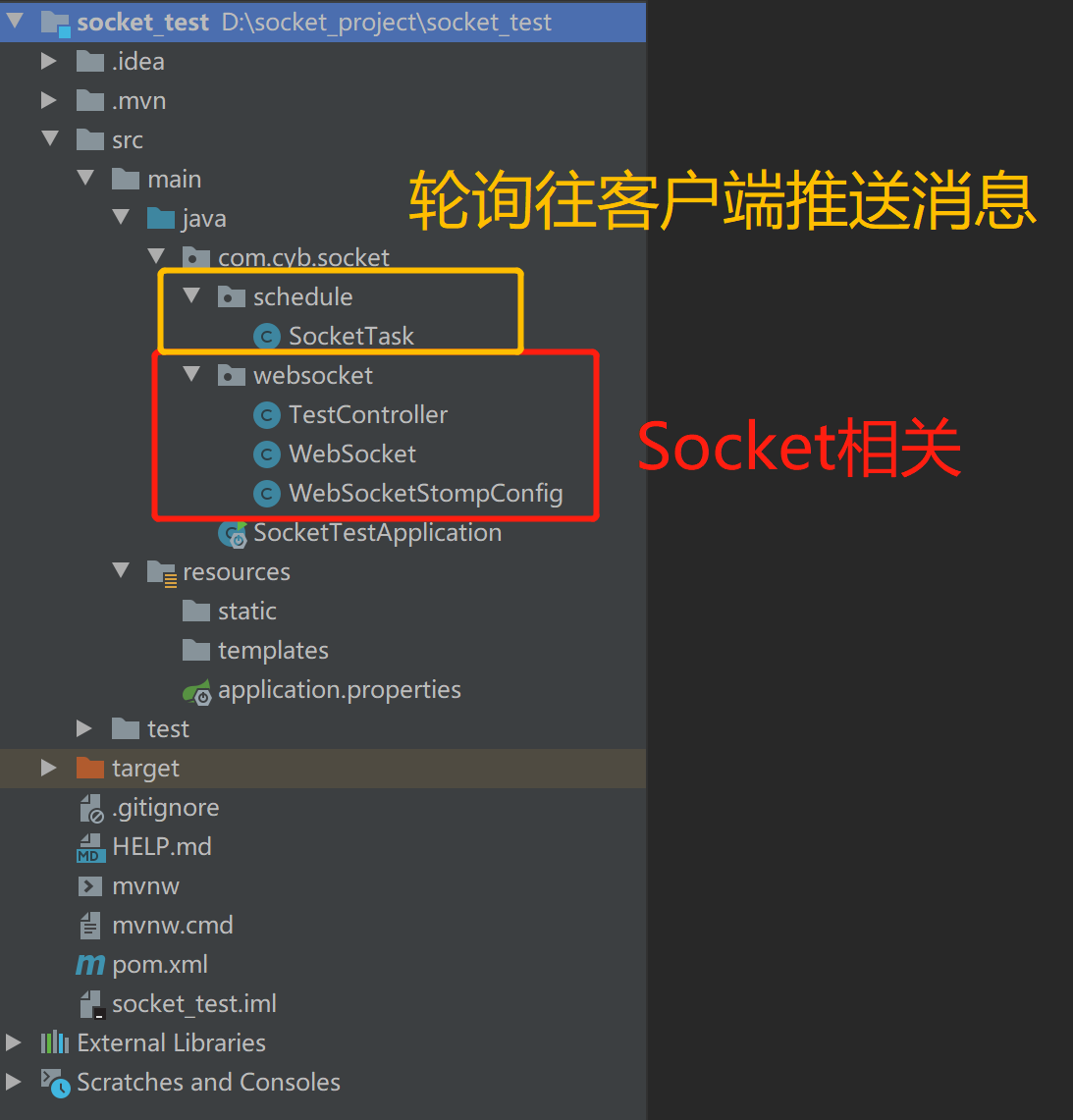 Java中Spring Boot+Socket實現(xiàn)與html頁面的長連接實例詳解
