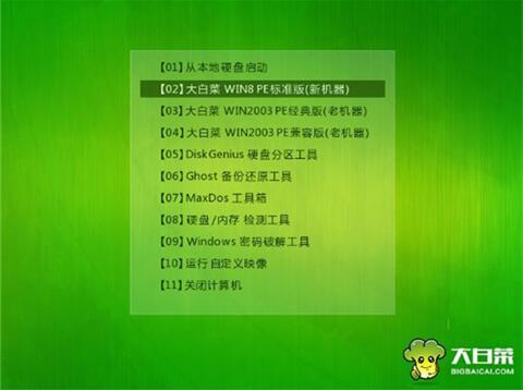 吾空s17 pro-8u筆記本使用大白菜u盤怎樣安裝win8系統(tǒng)？安裝win8系統(tǒng)步驟分享