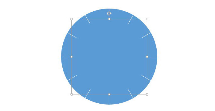 PPT制作出時(shí)鐘表面刻度具體操作步驟