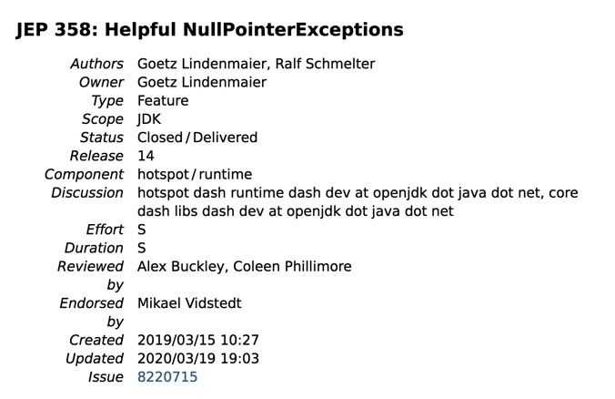 Java14發布了,再也不怕NullPointerException了