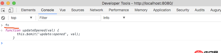 javascript - 如何在瀏覽器如chrome中審查元素時查看某個元素綁定的Vue方法？