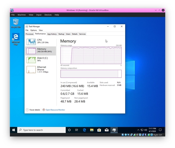 192MB內存運行win10 系統啟動大約3分鐘響應非常慢