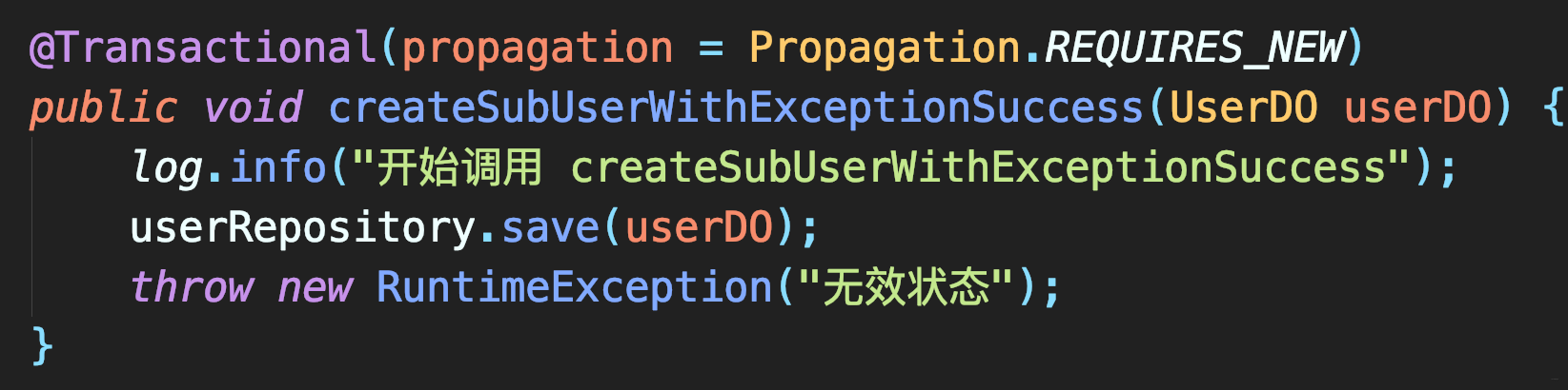 關(guān)于Spring的@Transaction導(dǎo)致數(shù)據(jù)庫(kù)回滾全部生效問(wèn)題(又刪庫(kù)跑路)