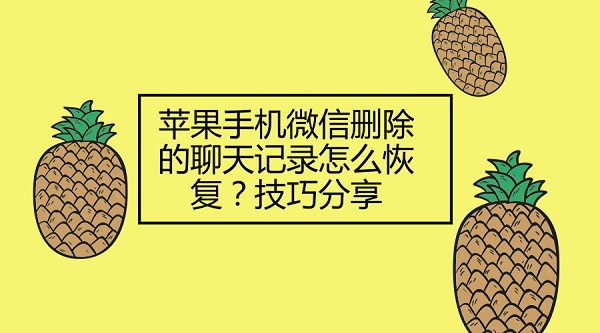 蘋果手機微信刪除的聊天記錄怎么恢復?技巧分享