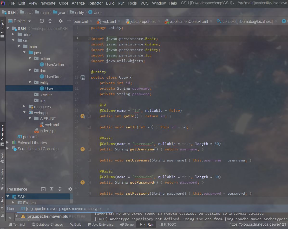 Idea+maven搭建SSH(struts2+hibernate5+spring5)環(huán)境的方法步驟