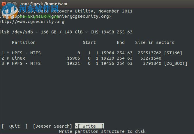 Linux分區(qū)表恢復(fù)的方法