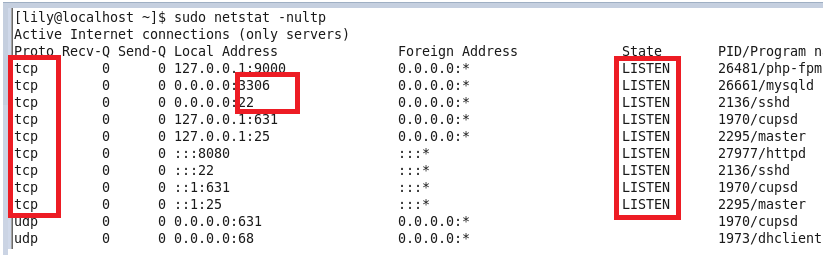 LINUX中如何查看某個(gè)端口是否被占用
