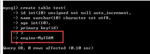 MySQL創(chuàng)建數(shù)據(jù)表時(shí)設(shè)定引擎MyISAM/InnoDB操作