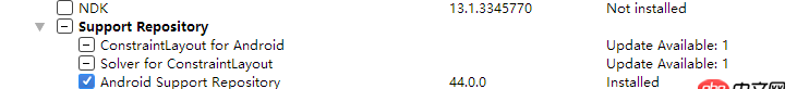 android - gradle配置recyclerview引用是報錯，提示安裝對應的Support Repository，請問如何解決。