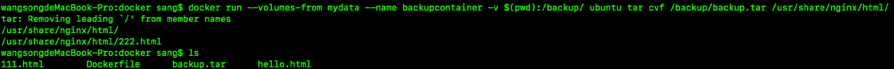 Docker數據備份恢復實現過程詳解