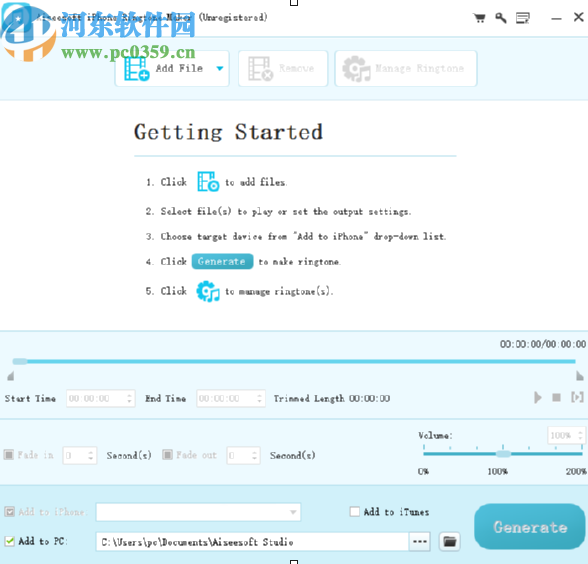 使用Aiseesoft iPhone Ringtone Maker剪切手機(jī)鈴聲的方法