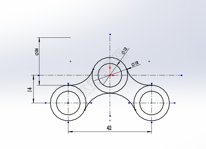 利用solidworks周邊圓畫圖練習(xí)