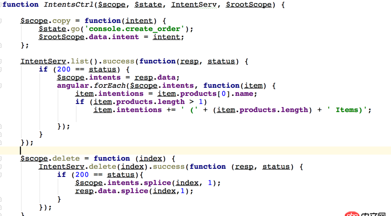 angular.js - 我該怎么寫這個delete函數呢？ 我現在寫成這樣了，但是只能刪除頁面的item，不能把刪除的部分傳給服務器