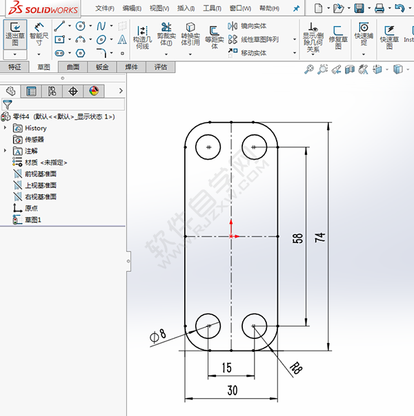 SolidWorks建模練習(xí)題用拉伸切除