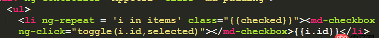 angular.js - angularjs中 選中checkbox其上一級加入一個classname，取消選中去掉classname