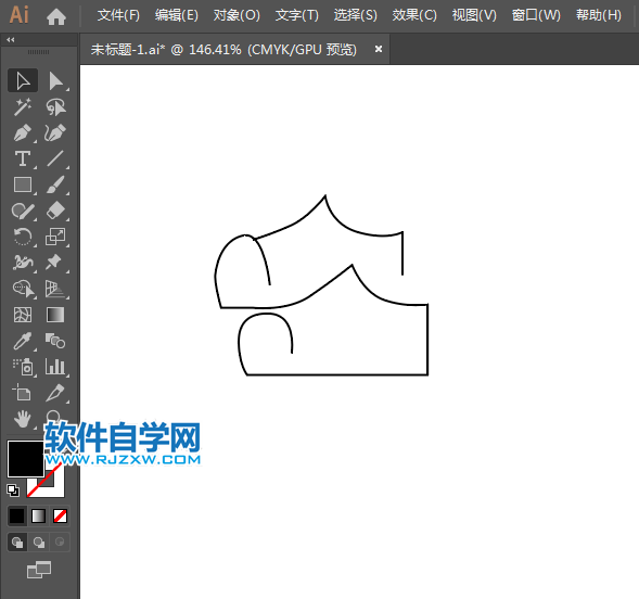 童鞋簡(jiǎn)筆畫用ai繪畫的方法