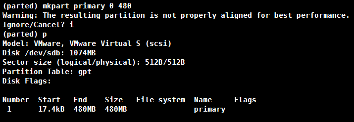 Linux parted磁盤分區(qū)實(shí)現(xiàn)步驟解析