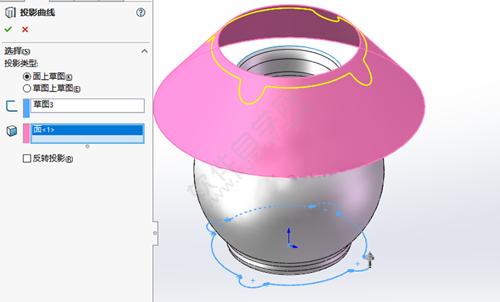 SolidWorks曲面練習花瓶零件的做題步驟