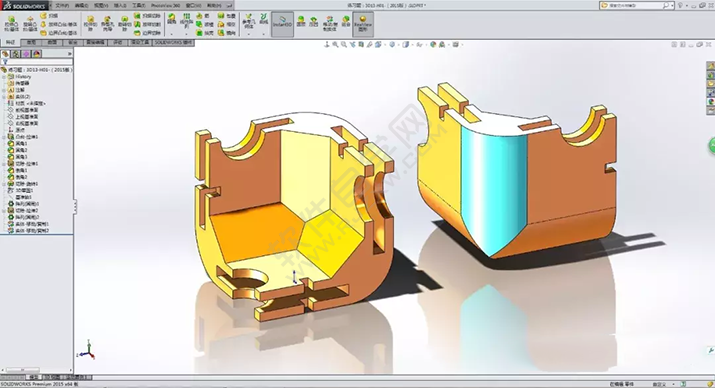 SolidWorks建模3D13-H01拉伸、圓角、倒角、基準軸、鏡像