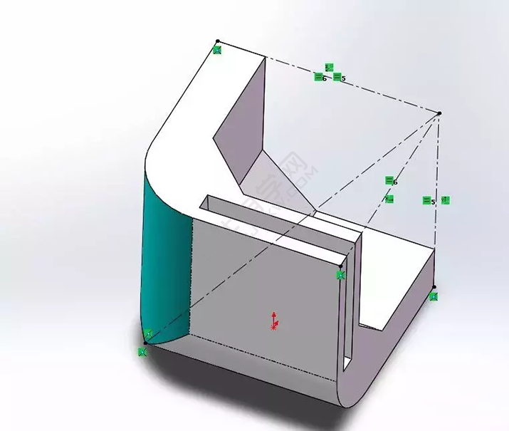 SolidWorks建模3D13-H01拉伸、圓角、倒角、基準軸、鏡像