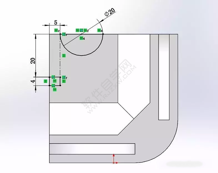 SolidWorks建模3D13-H01拉伸、圓角、倒角、基準軸、鏡像