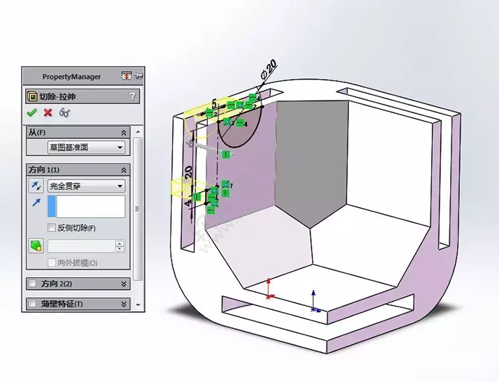 SolidWorks建模3D13-H01拉伸、圓角、倒角、基準軸、鏡像