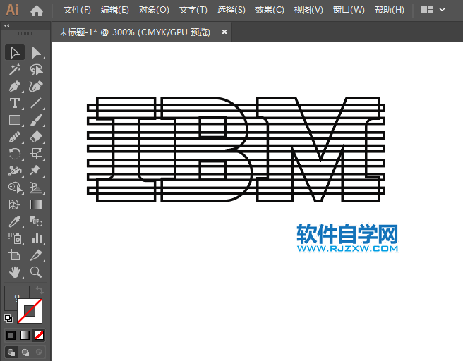 ai怎么設(shè)計IBM標(biāo)志